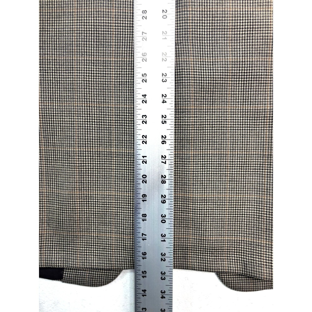 Hickey Freeman 48L Beige Houndstooth Windowpane Madison Blazer Jacket Sport Coat - Picture 9 of 11